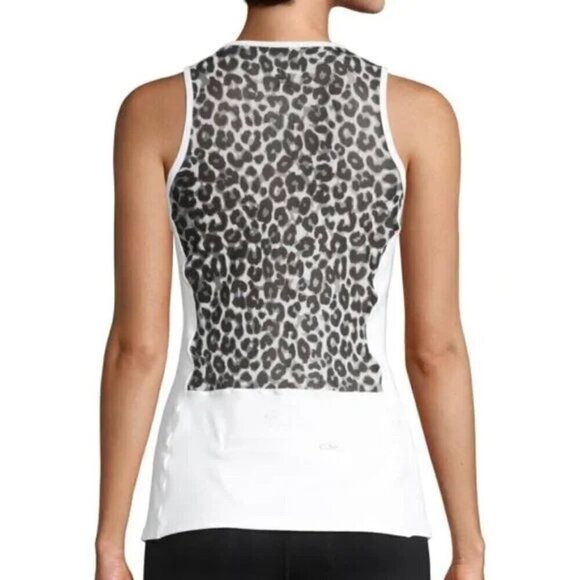 Roberto Cavalli Tank Top Leopard Animal Print Mesh Small - Picture 3 of 16